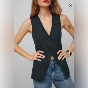 Reformation Casey vest Black Size Medium